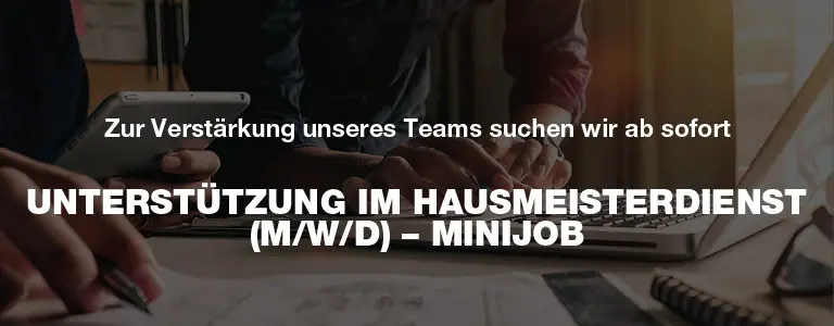 EMV Stellenangebot Unterstützung im Hausmeisterdienst Banner